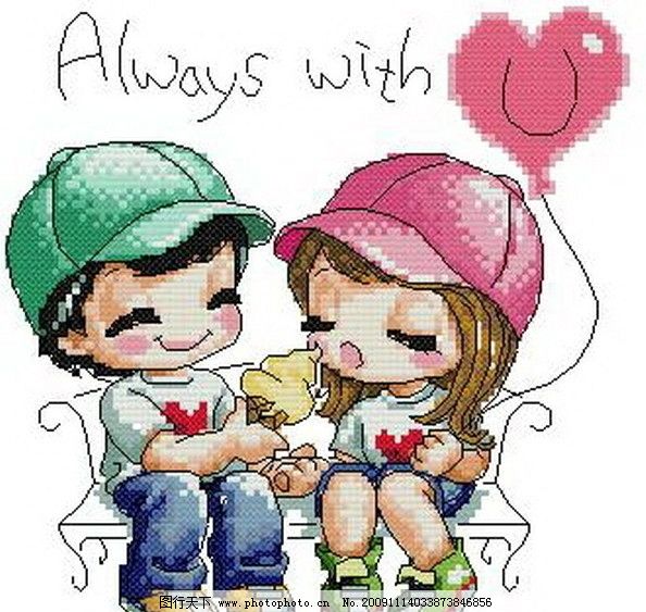 十字绣重绘图纸婚礼情缘篇图片